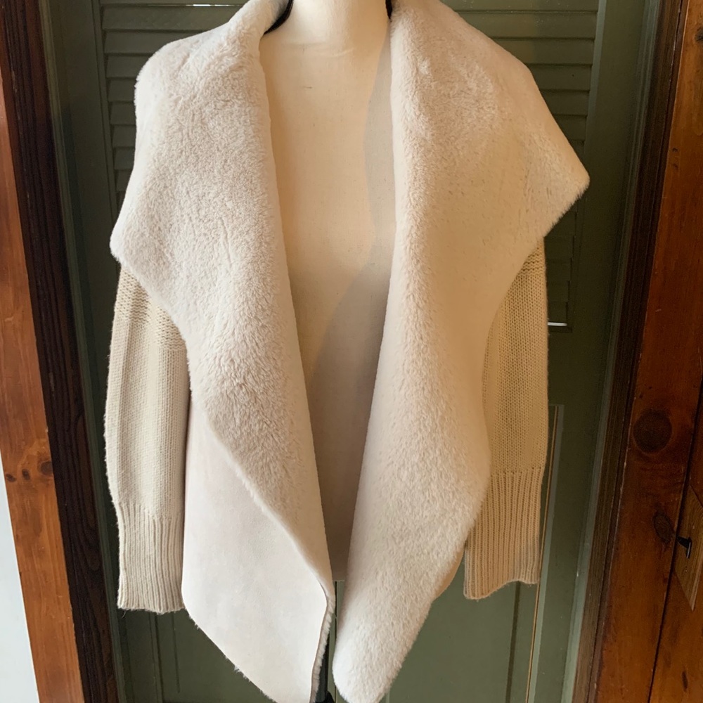 Love Token Faux Fur Sweater